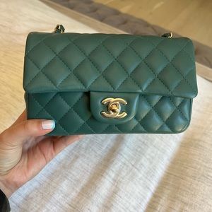 Chanel Green classic Mini